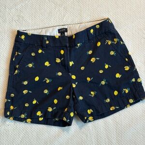 J. Crew navy and Yellow Bermuda Shorts with lemons white shirt included bundle